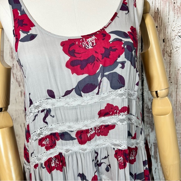 πHPπ Free People Intimacy Voile and Trapeze Slip Lace Floral Dress Size XS - Picture 3 of 15
